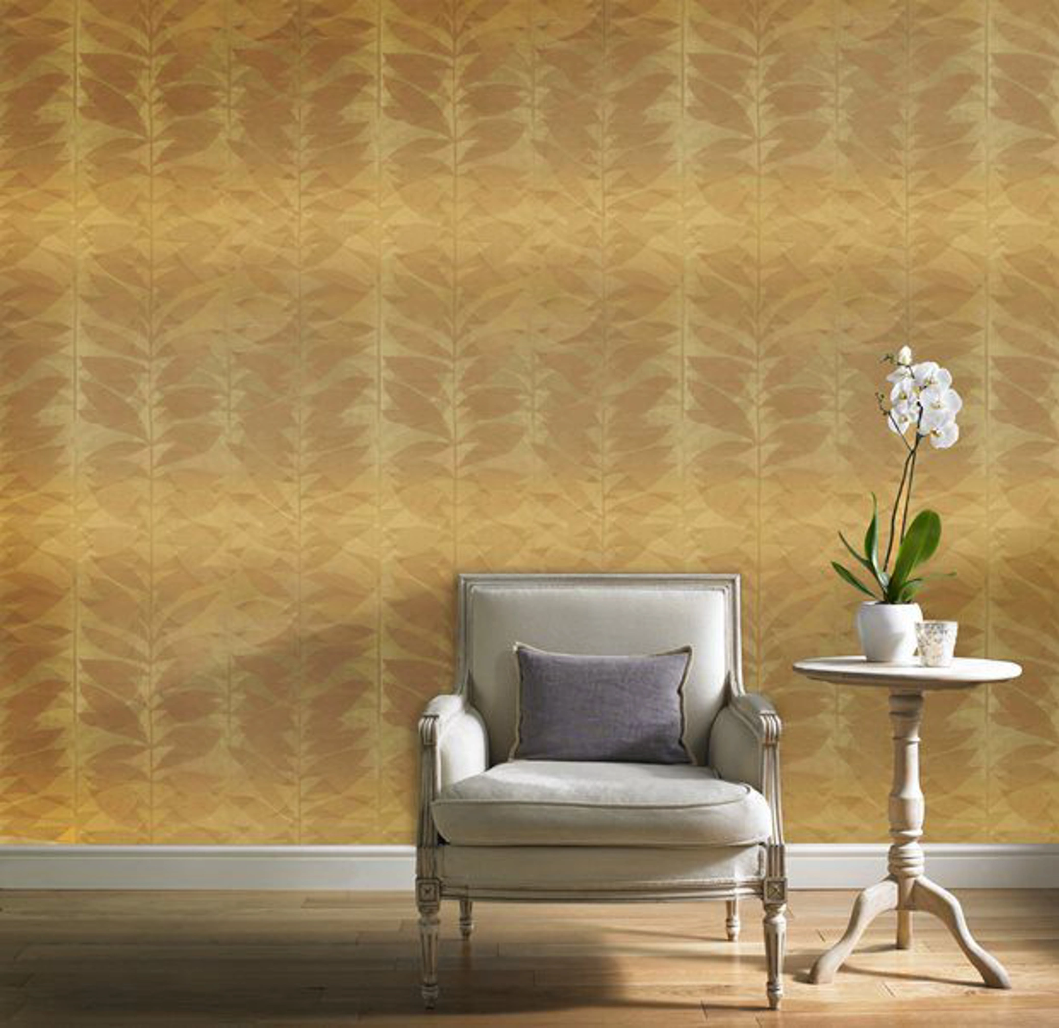 Gold leaf wallpaper