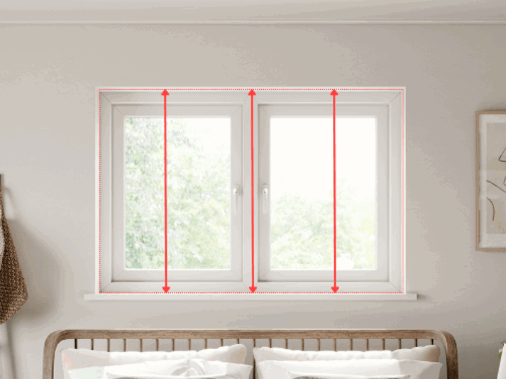 Measuring a recessed window shutter height