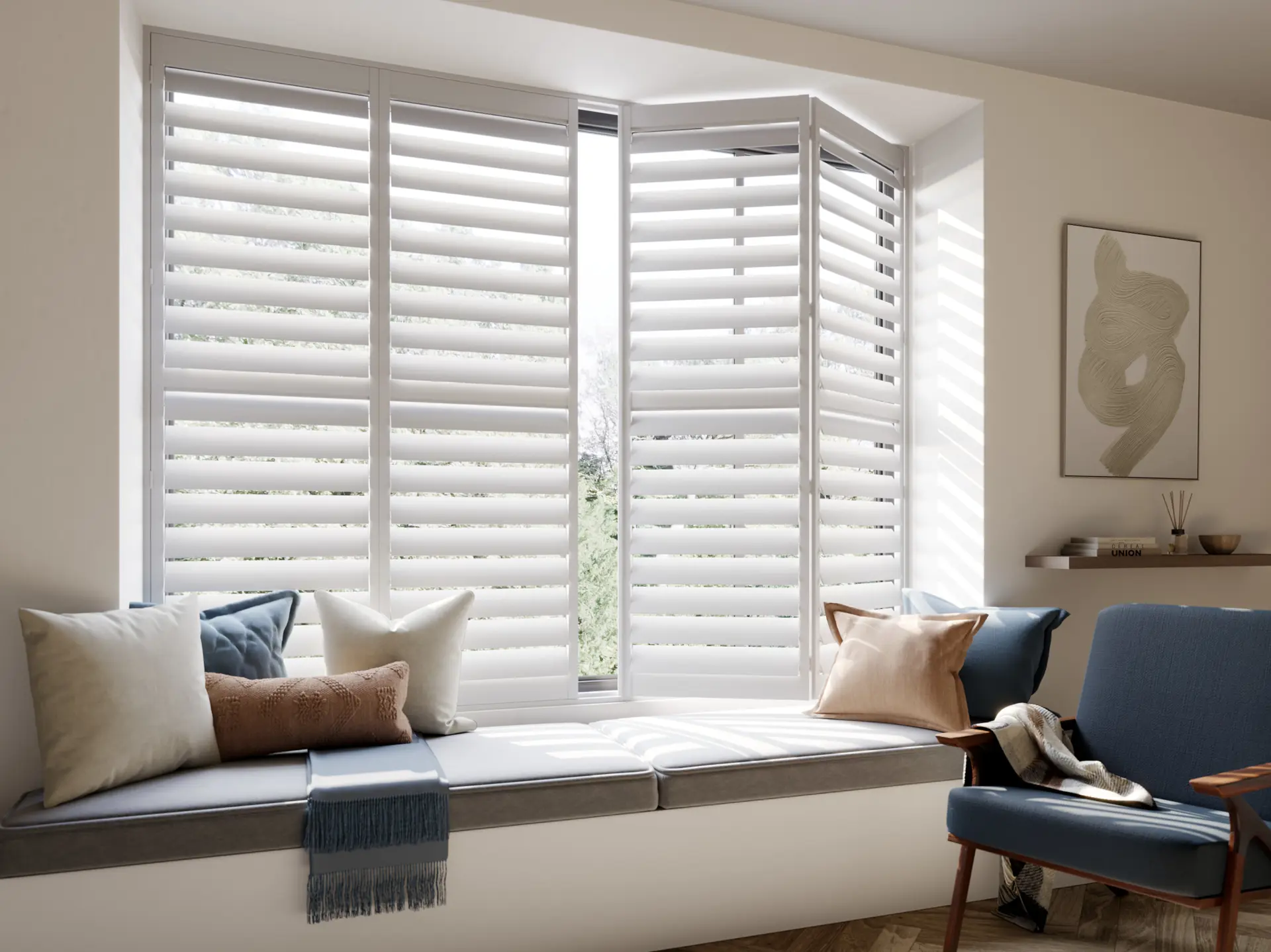 Oakland Full Height 76Mm Traffic White Window Seat