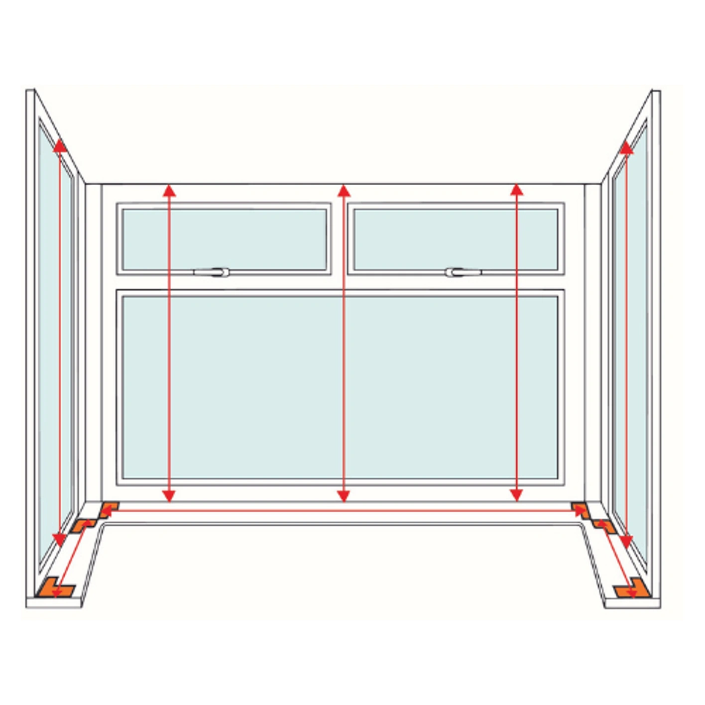 Measuring Shutters for Bay Windows California Shutters