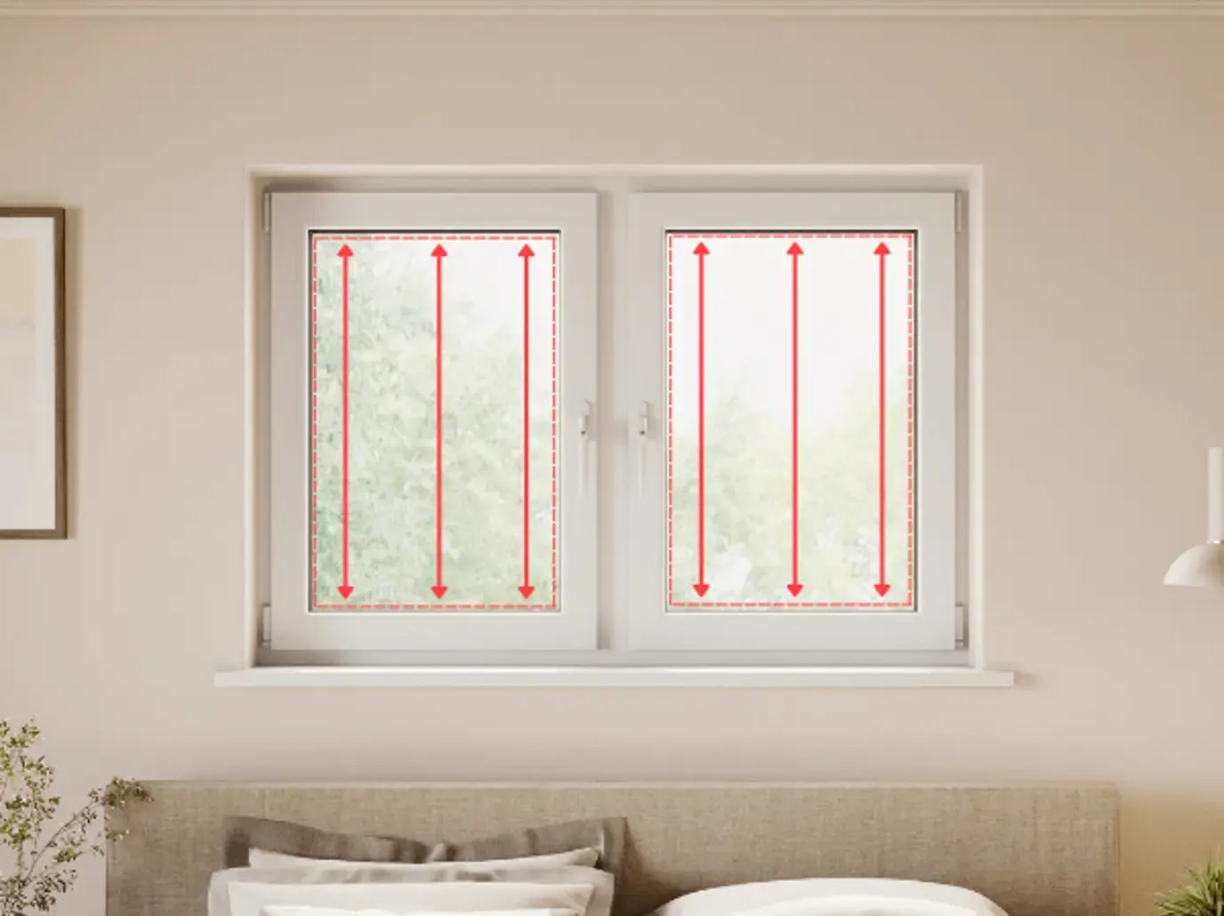 measuring glass for perfect fit shutters