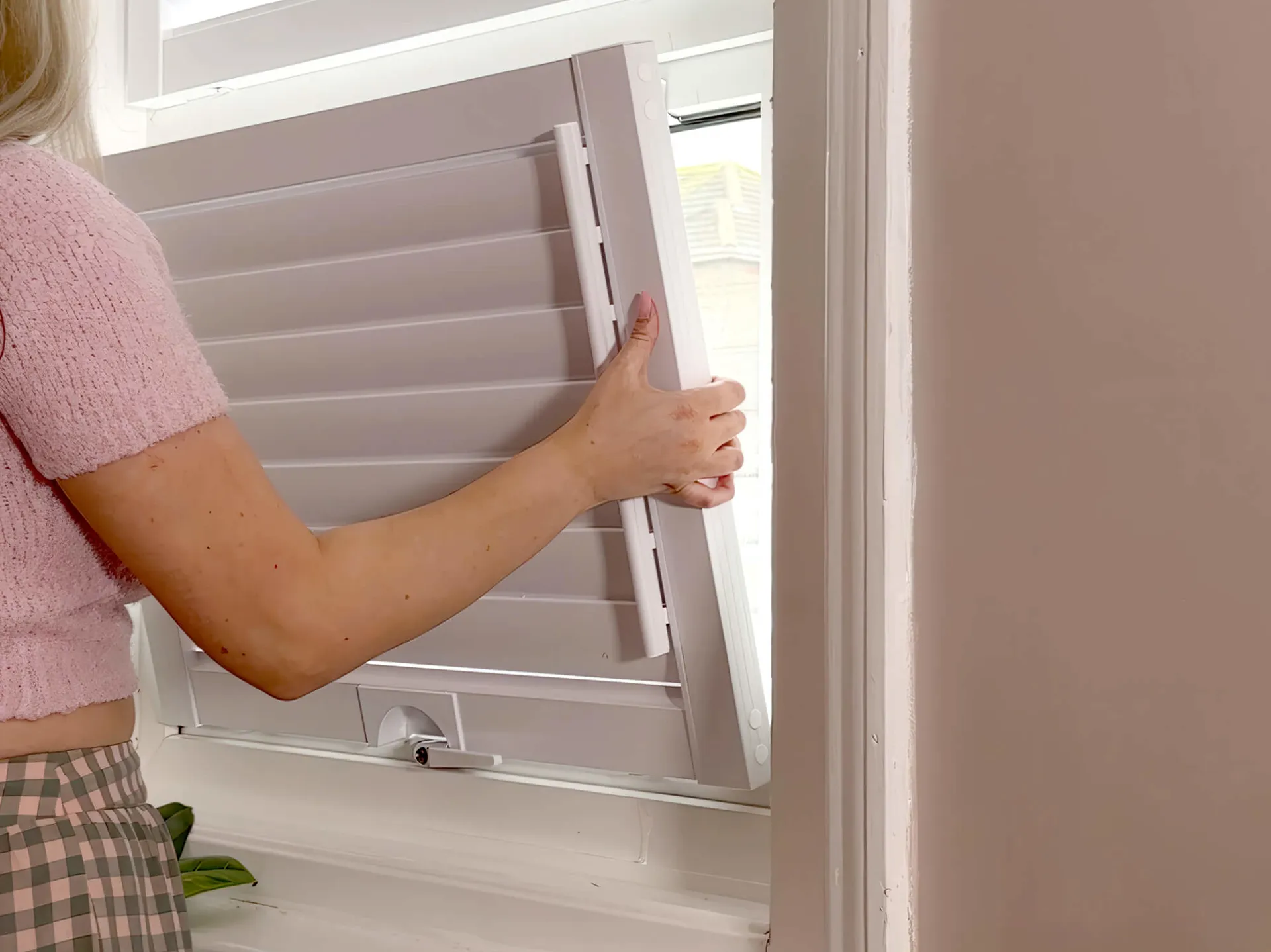 California Shutters Perfect Fit shutters being fitted