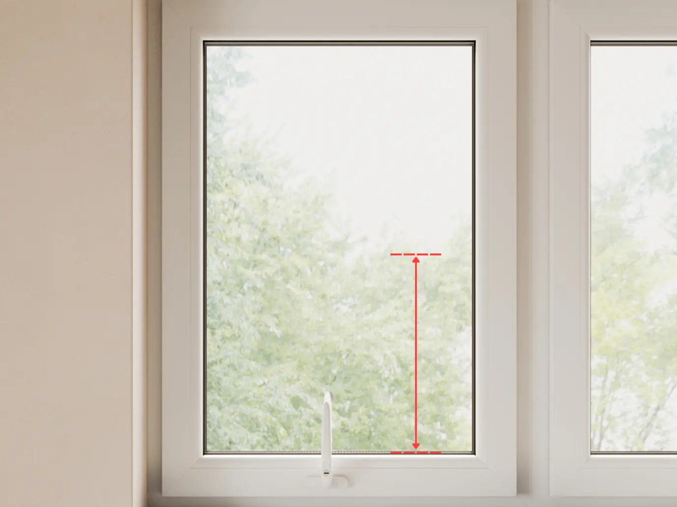 taking midrail measurement for perfect fit shutters