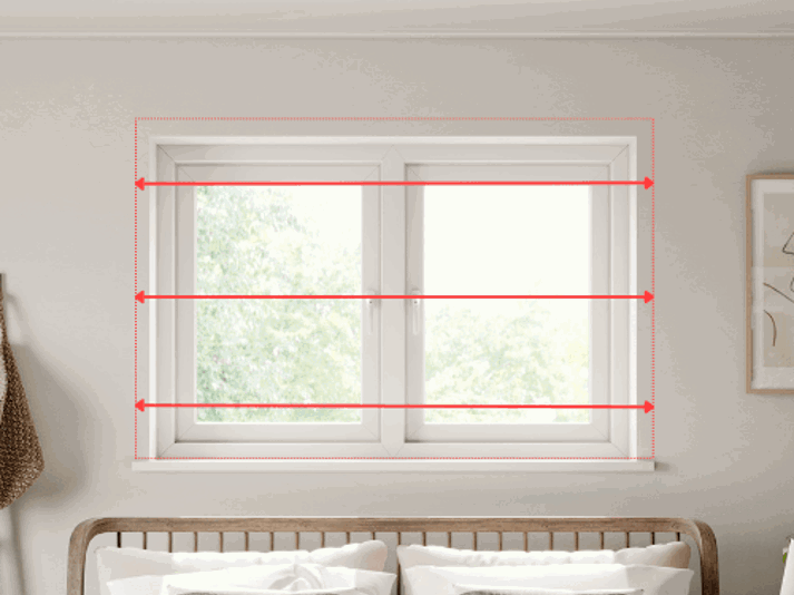 Measuring a non recessed window width